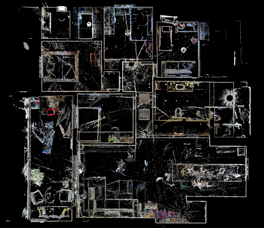 point cloud of an apartment